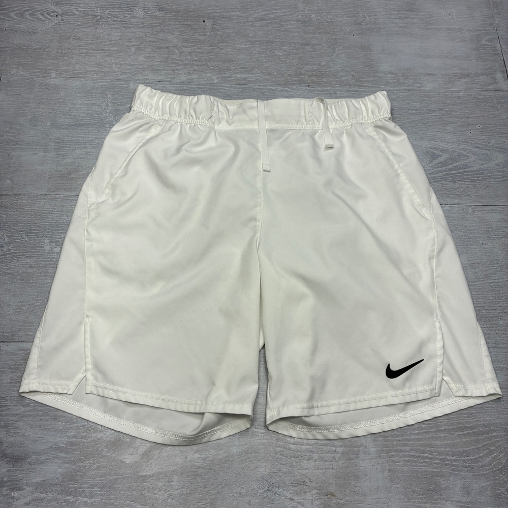 Nike Court Dri-FIT Tennis Shorts Mens Large White CV2545-100 Standard Fit 7in